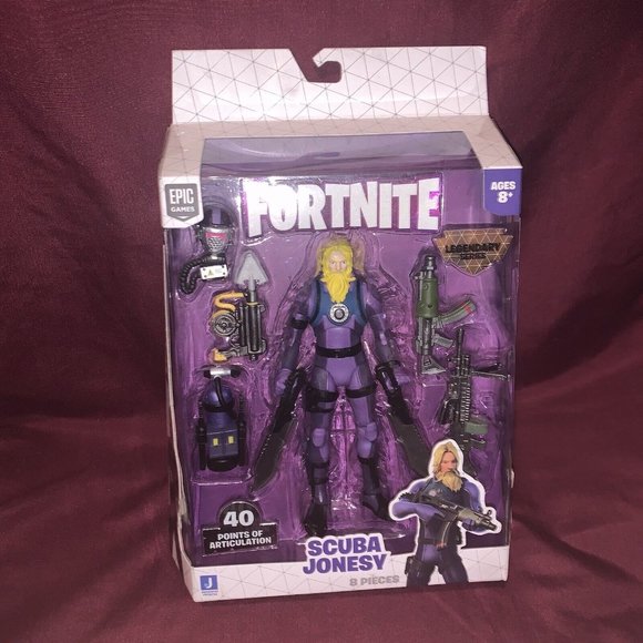 Fortnite Legendary Series Scuba Jonesy Figure 8 Pieces 6" NEW - Picture 2 of 7